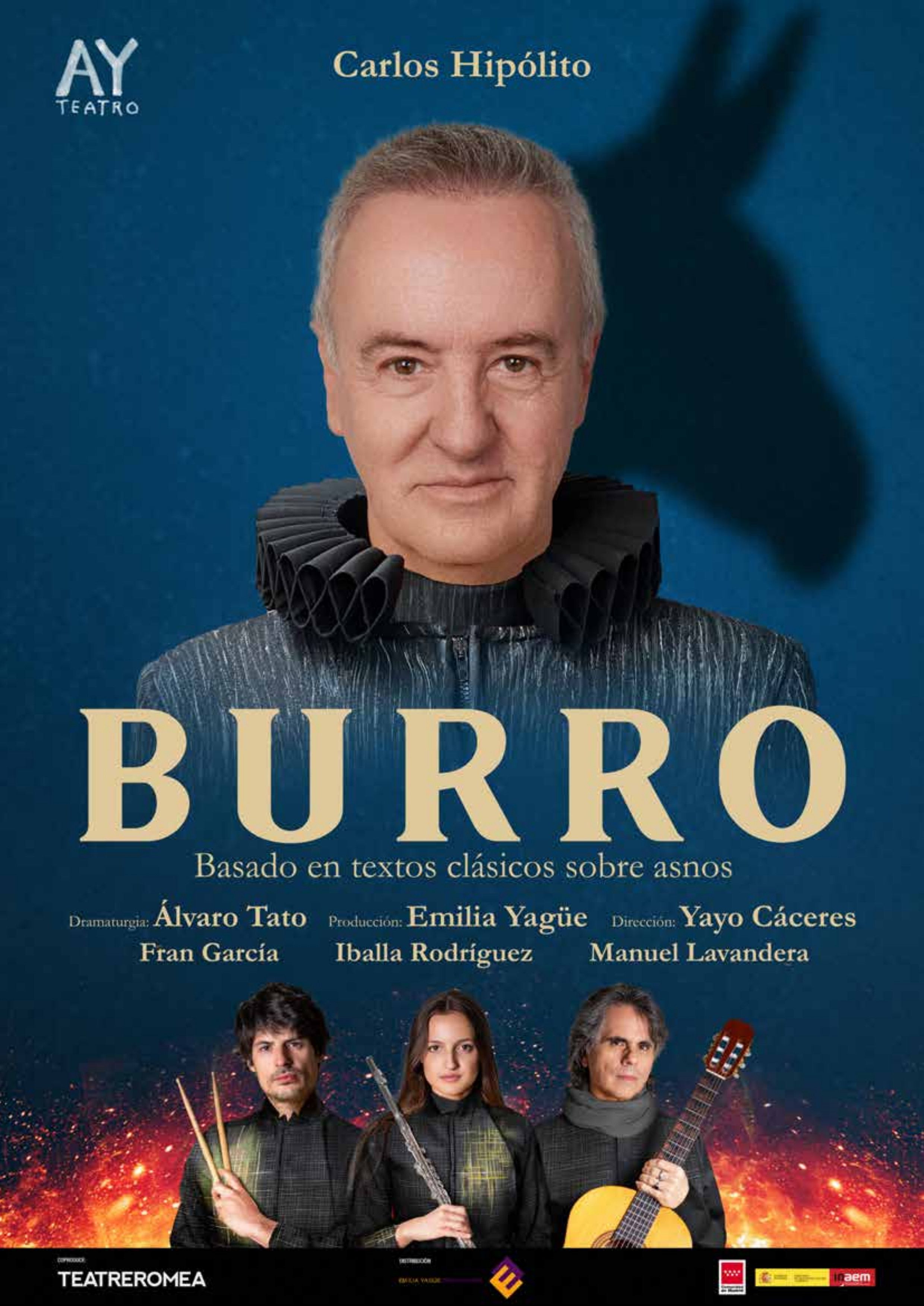 Cartel de la tragicomedia 'Burro', protagonizada por Carlos Hipólito.