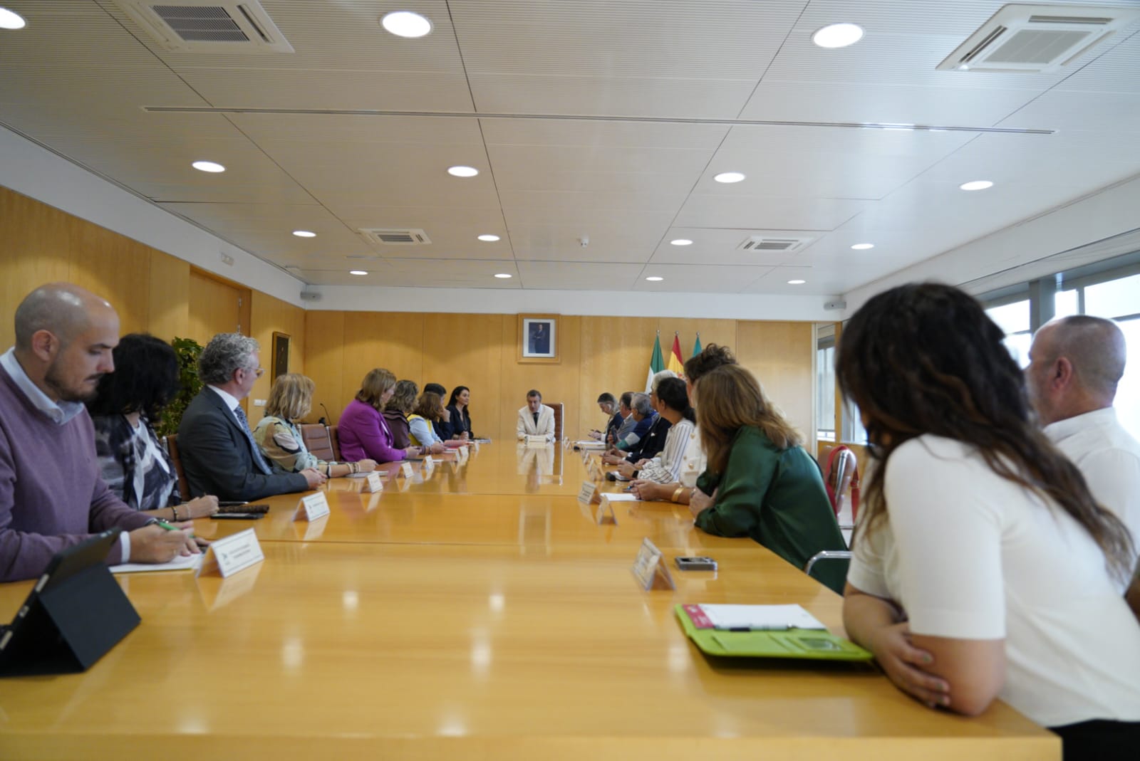 Un momento de la reunión celebrada con el Tercer Sector en la Diputación. 