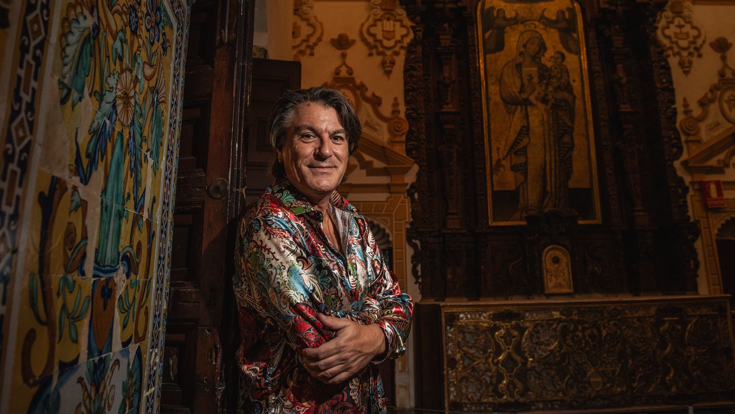 David Peña Dorantes, en la capilla del Palacio Gótico del Real Alcazar de Sevilla durante la entrevista concecida a lavozdelsur.es