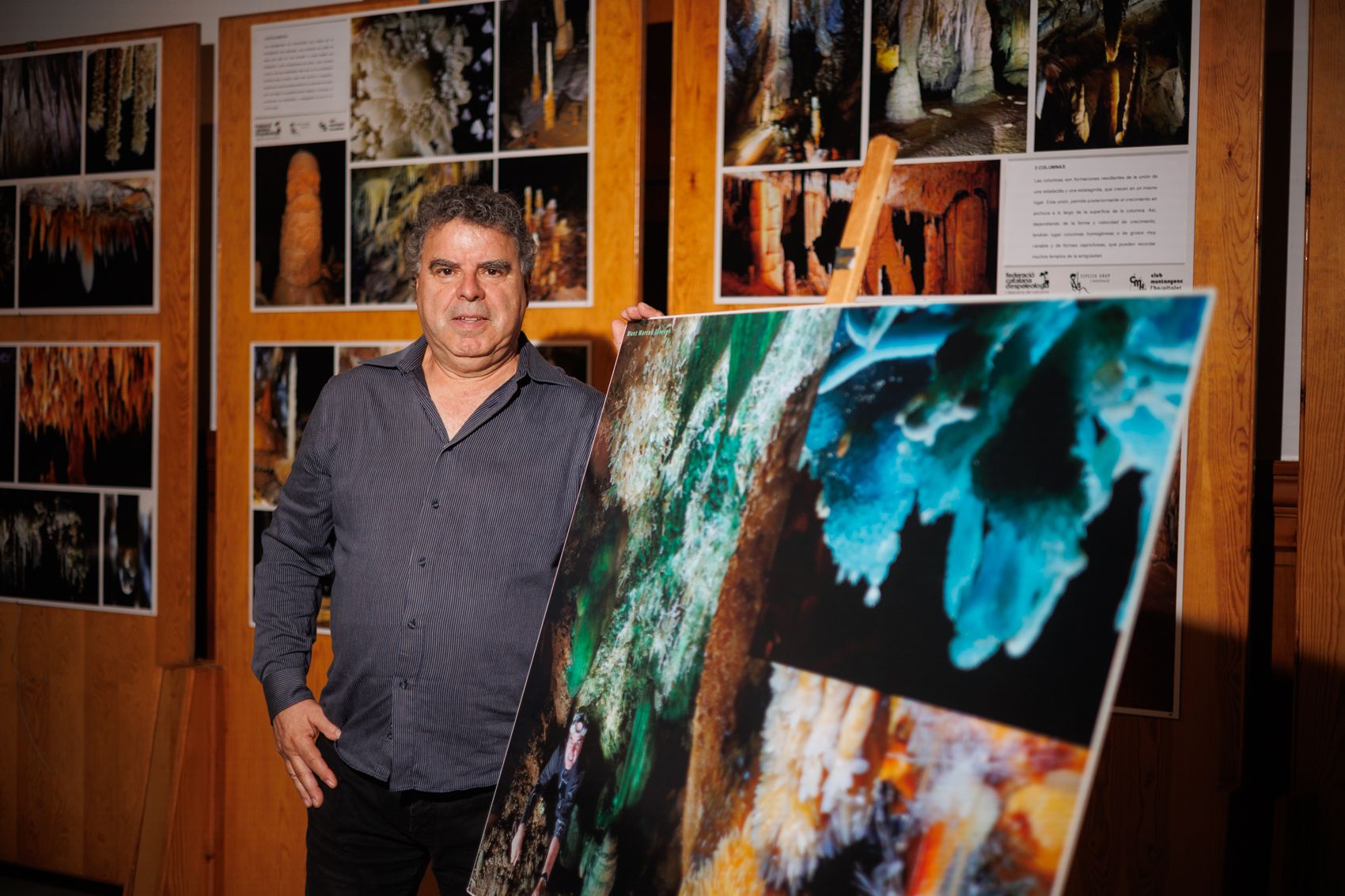 Josep Herrerías, fotógrafo de espeleología, con su expo en el Museo.