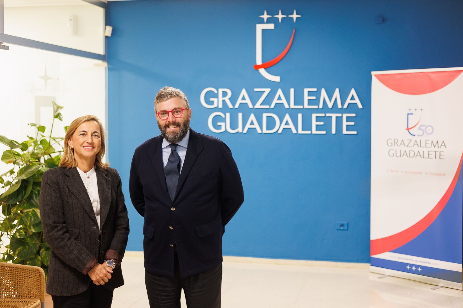 Mónica Arias y Fernando Núñez, directores del colegio Grazalema-Guadalete.