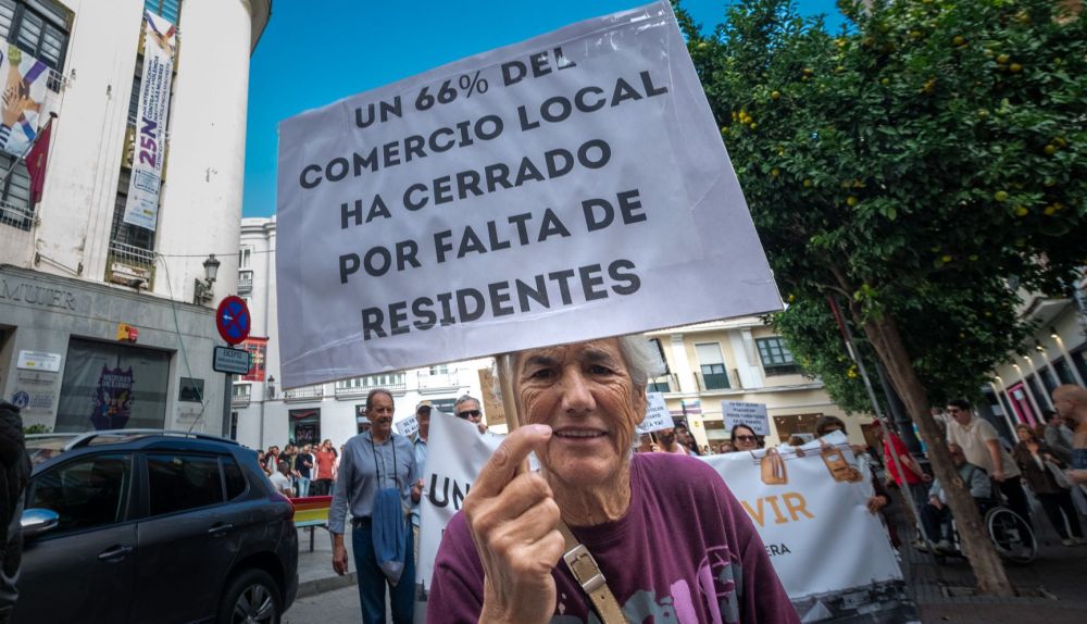 Otro de los carteles de los manifestantes en Cádiz.