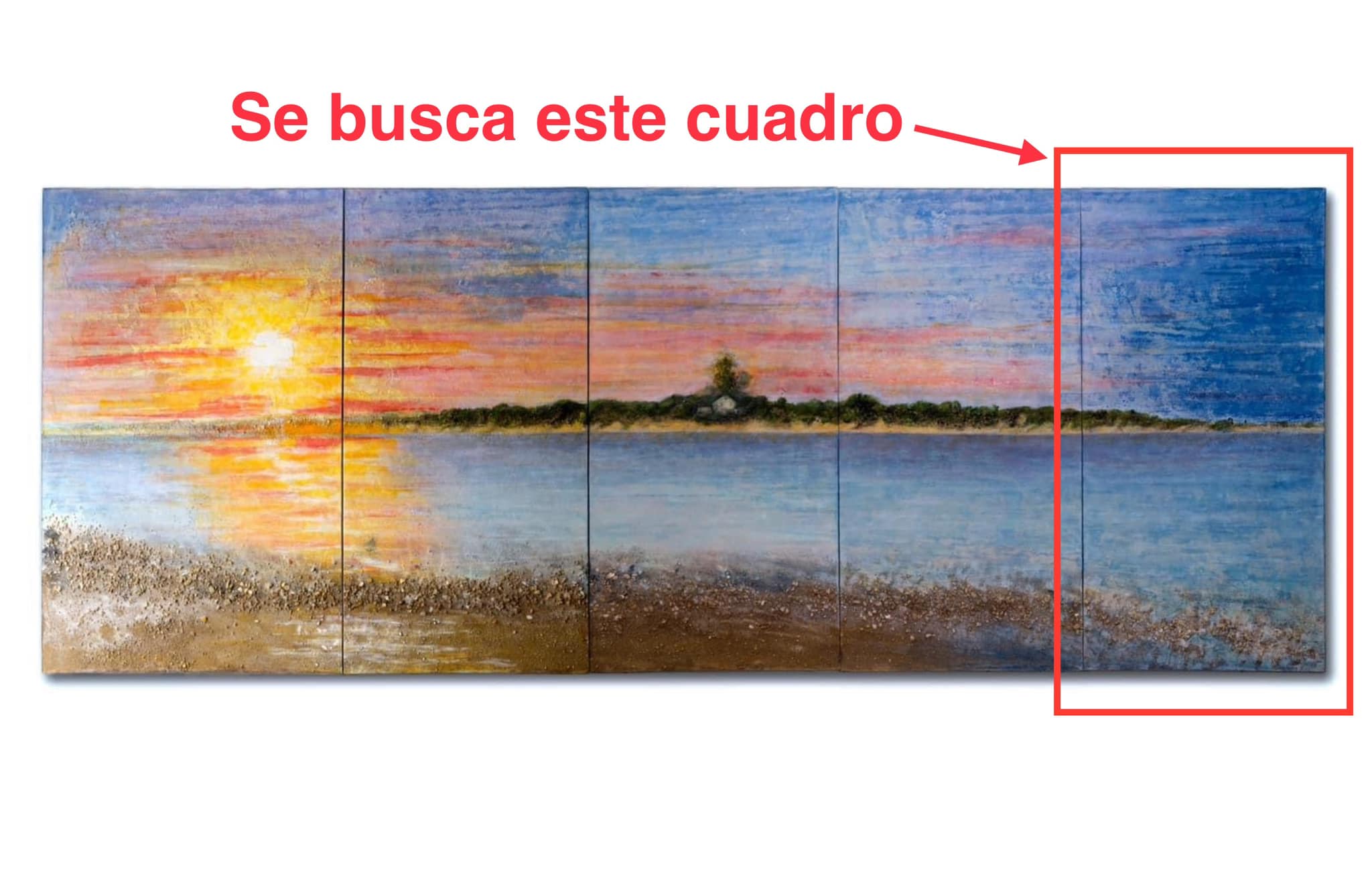 Buscan este cuadro pintado por Rosa Vallecillos Merelo en Sanlúcar.