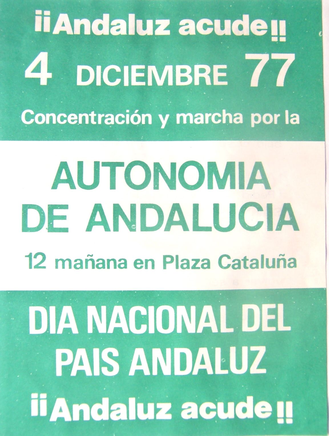 Octavilla Dia de Andalucía 1977.