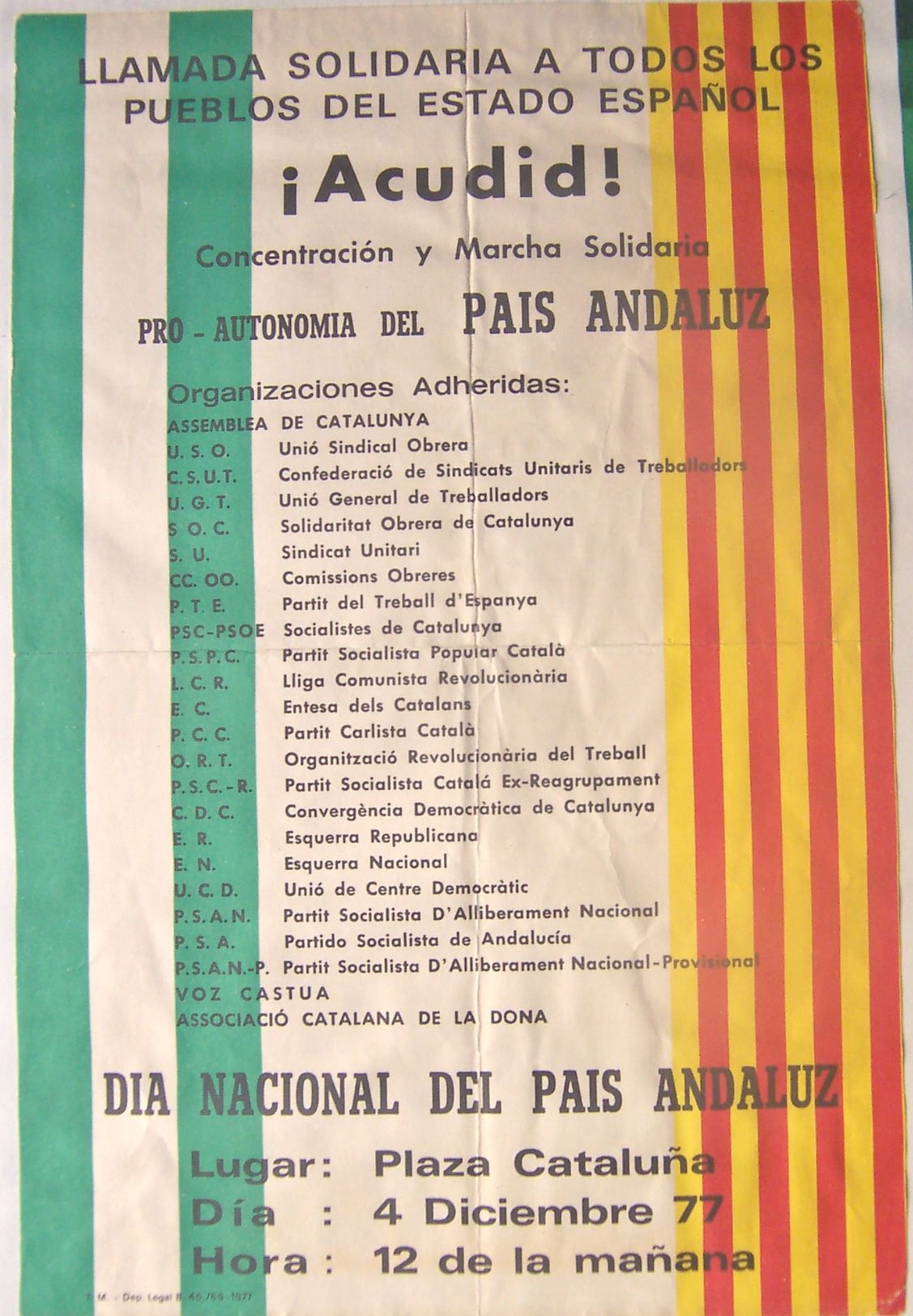 Cartel de la manifestación. 