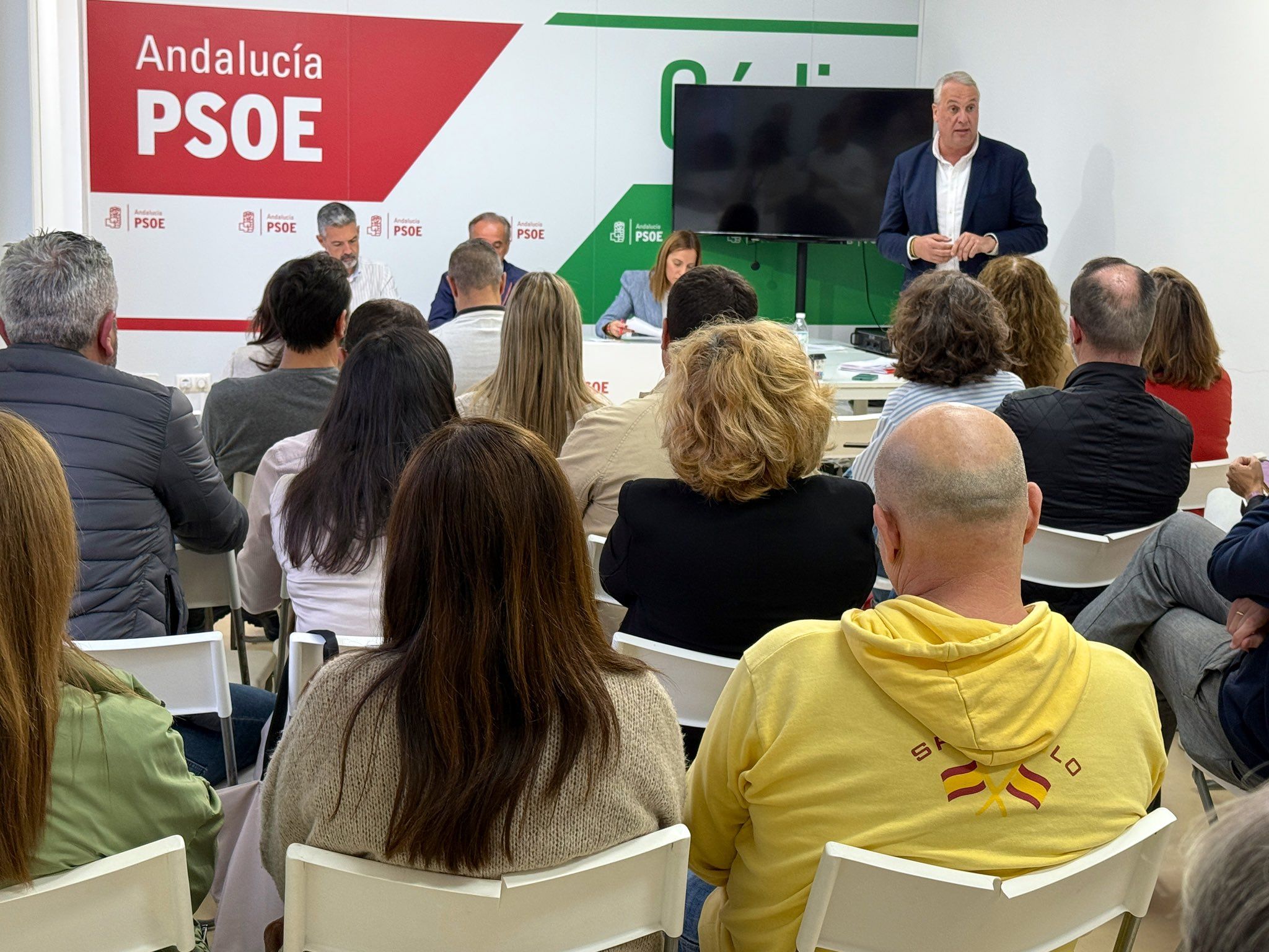 Ruiz Boix, secretario general del PSOE de Cádiz, en un acto de su partido.