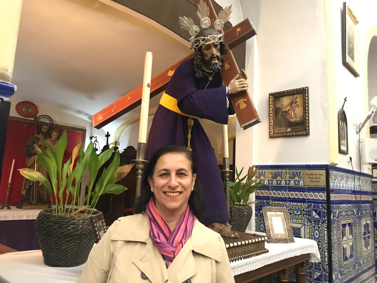 La candidata a hermana mayor del Nazareno, María del Carmen Tejero.