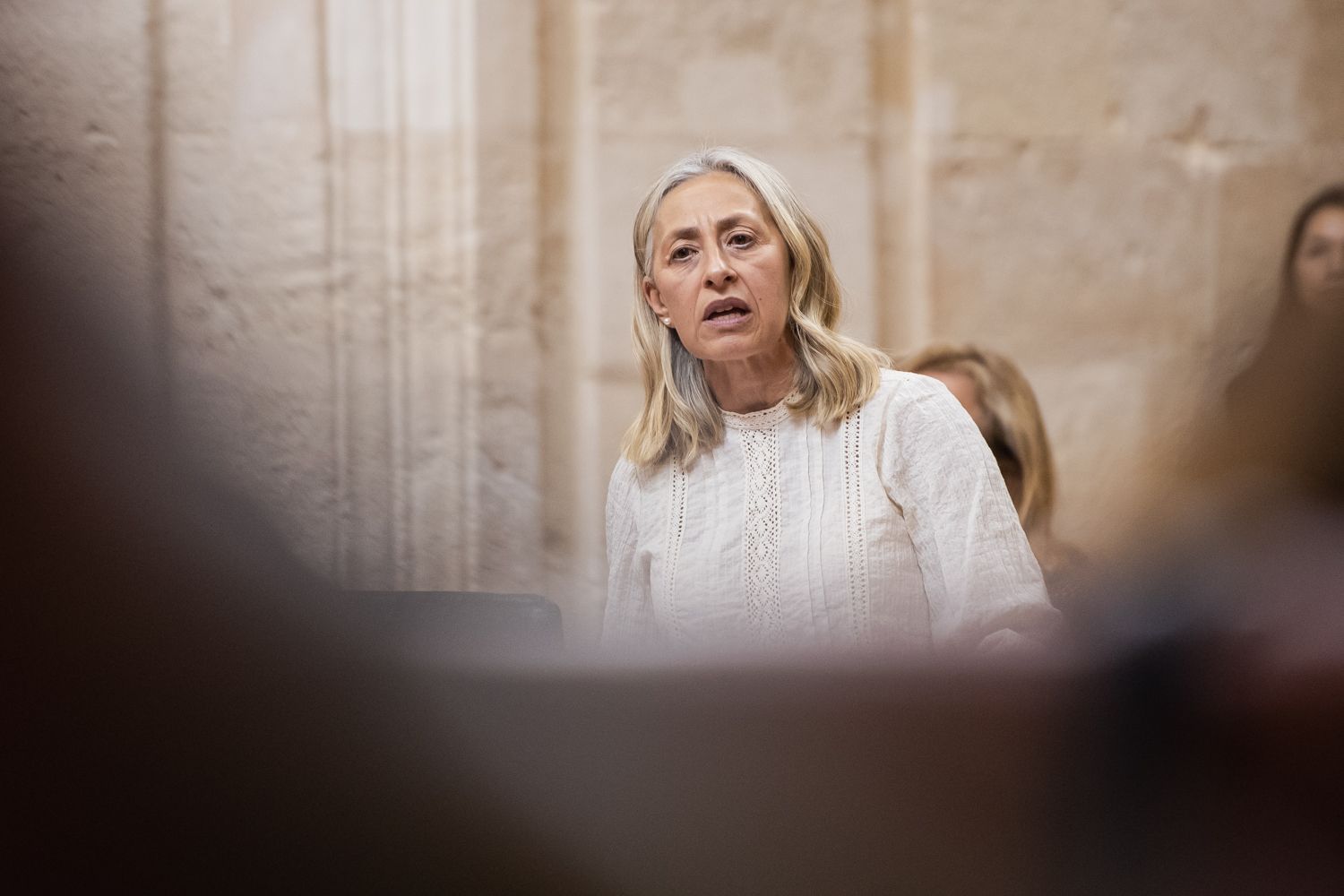 Rocío Hernández, consejera de Salud, en un Pleno reciente en el Parlamento de Andalucía.