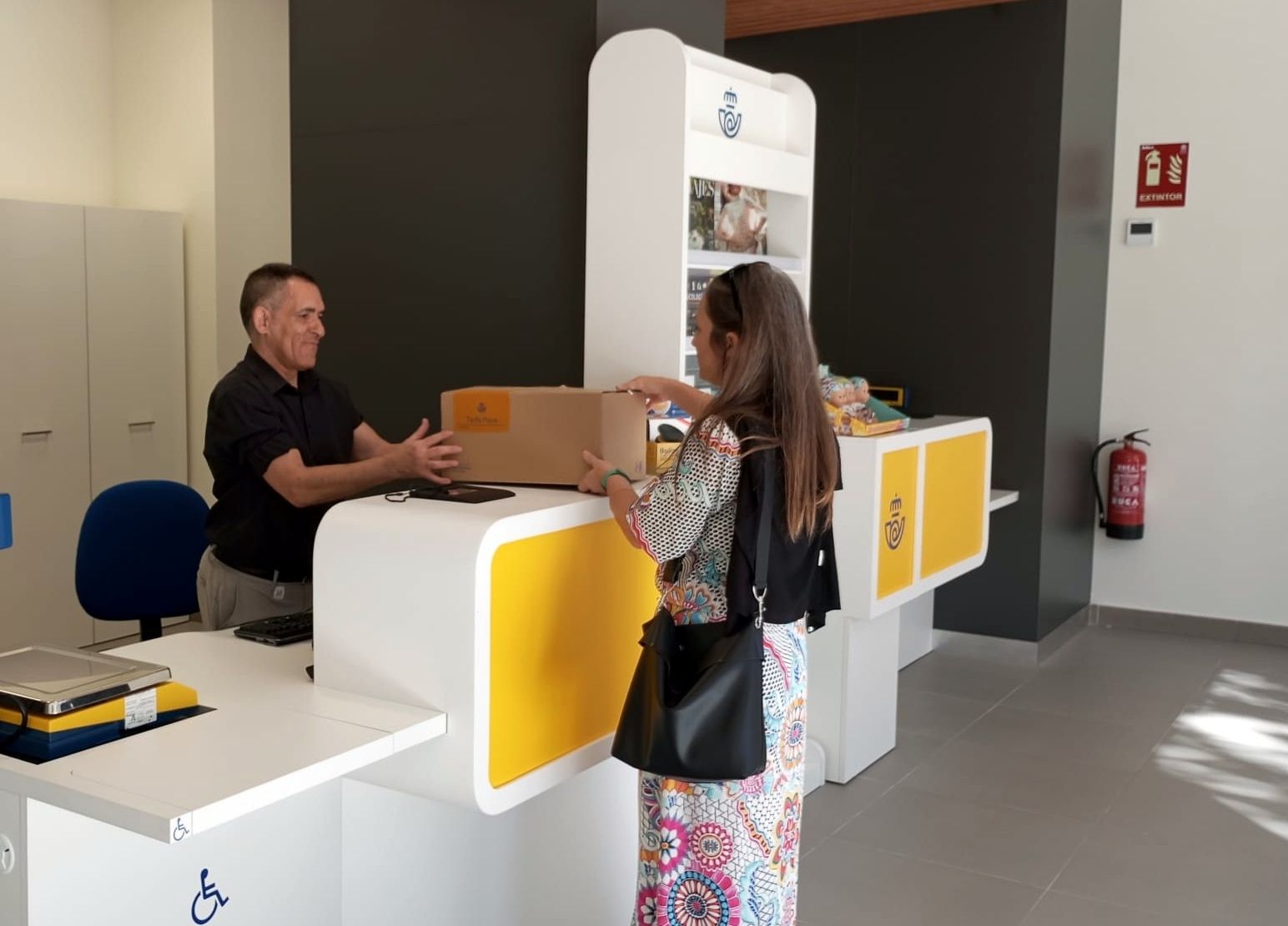 Oficina de Correos donde ya está instalado el nuevo servicio postal.