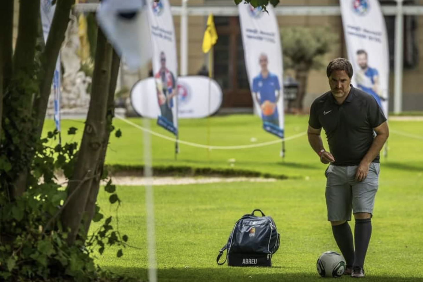 El jerezano Javier Abreu, uno de los convocados por España para el próximo Europeo de footgolf.