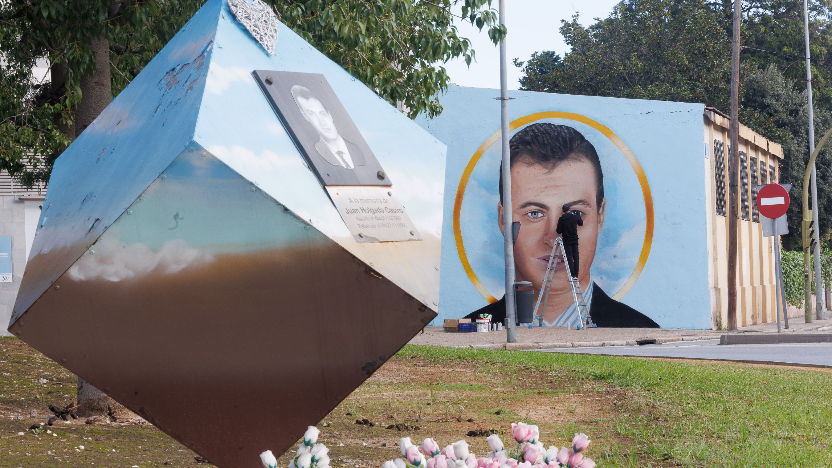 El mural de Juan Holgado hecho por Fran Castro, más conocido como Cosa.V.