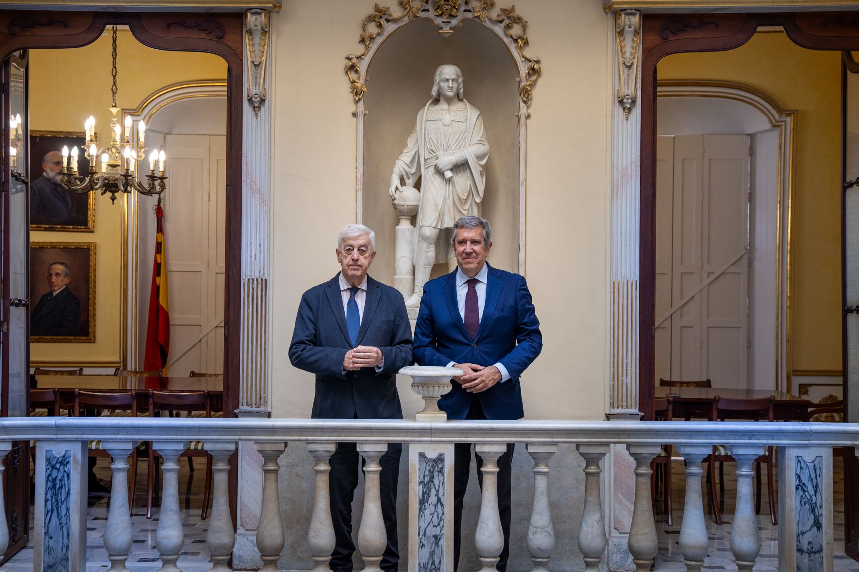 Ángel Juan, presidente de la Cámara, y Javier Collado, presidente de Fundación Incyde.