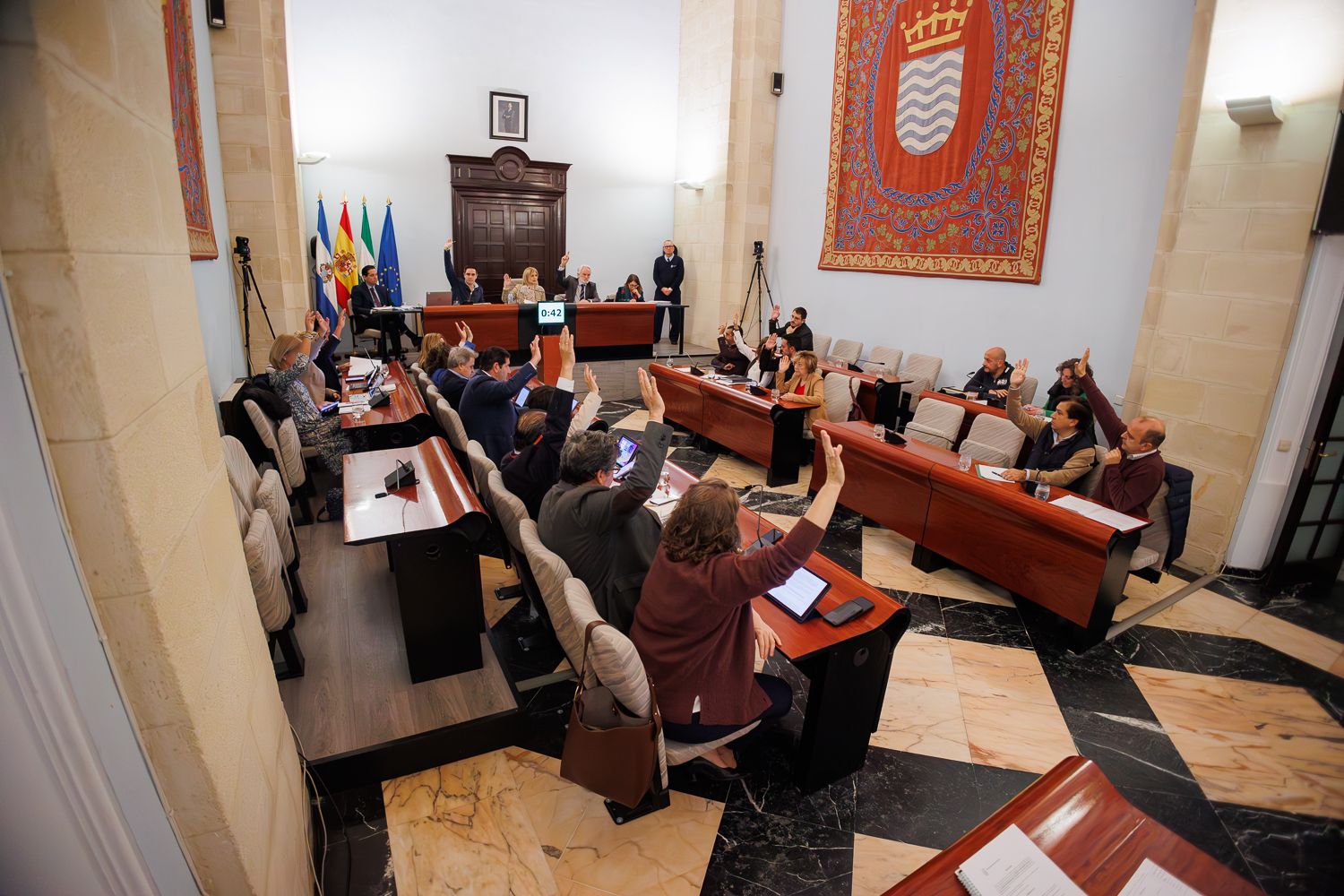 Imagen del pleno extraordinario del Ayuntamiento de Jerez, el 20 de noviembre.