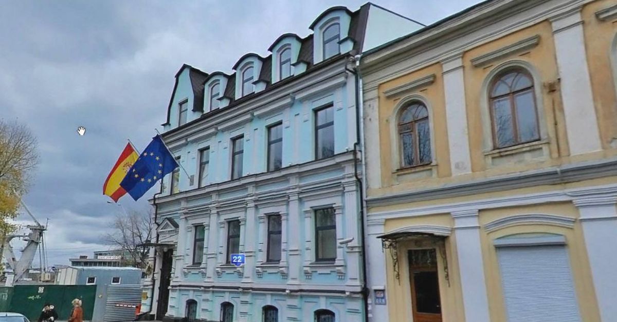 La embajada de España en Kiev, capital de Ucrania.