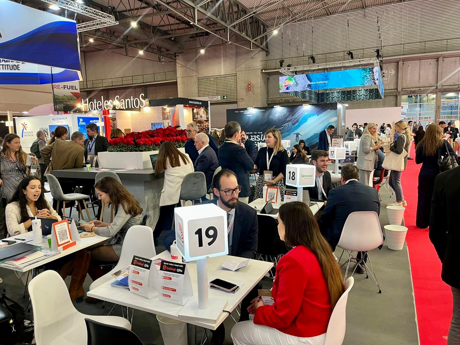 Espacios de trabajo en la en la IBTM World de Barcelona. 