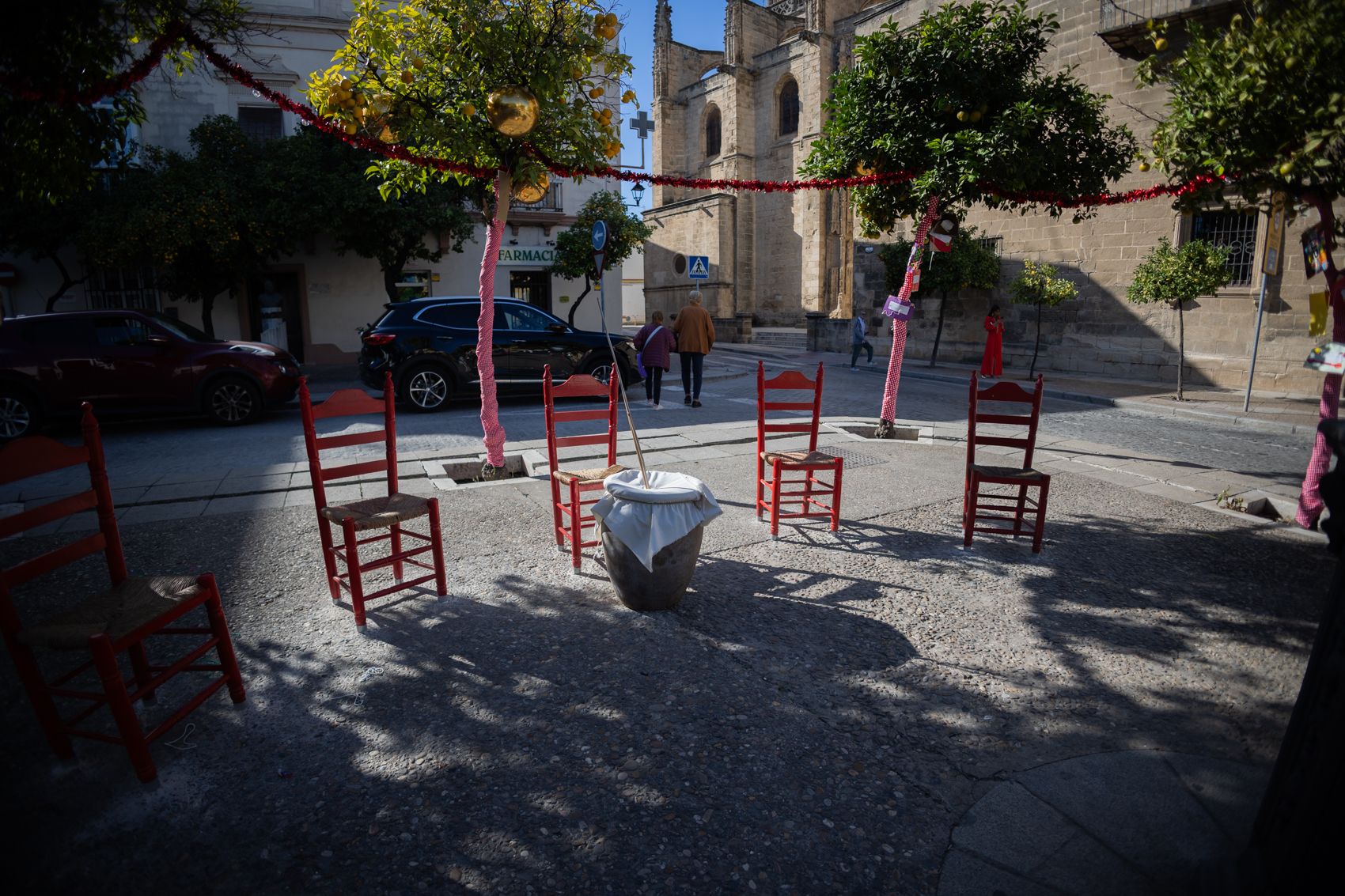 Ambiente flamenco en Santiago este sábado.