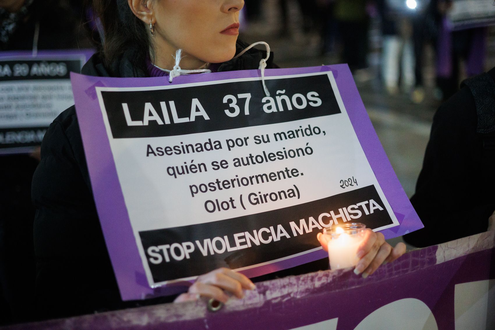 Vigilia por las mujeres asesinadas en 2024