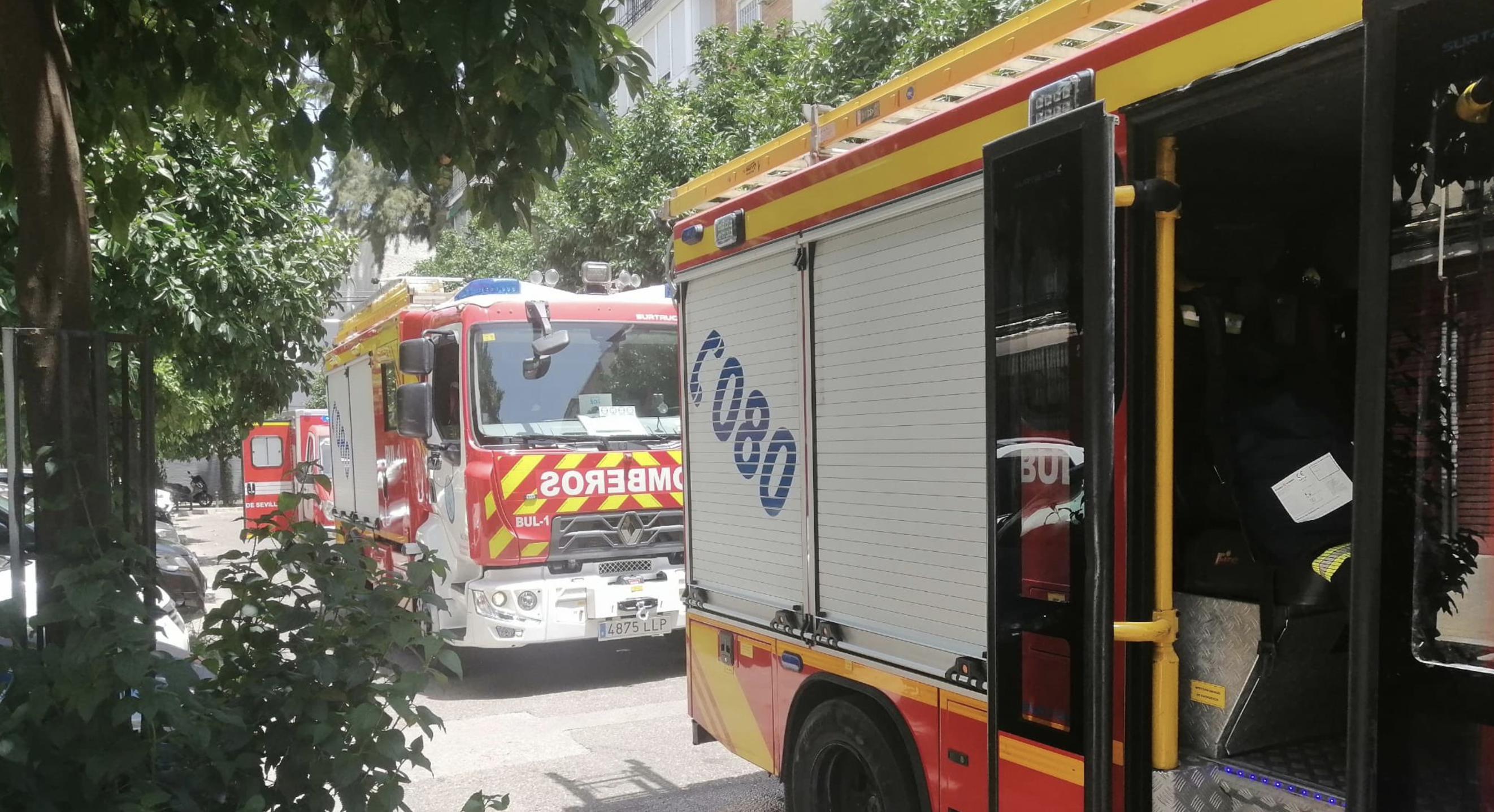 Imagen de archivo de una intervención de Bomberos Sevilla. 