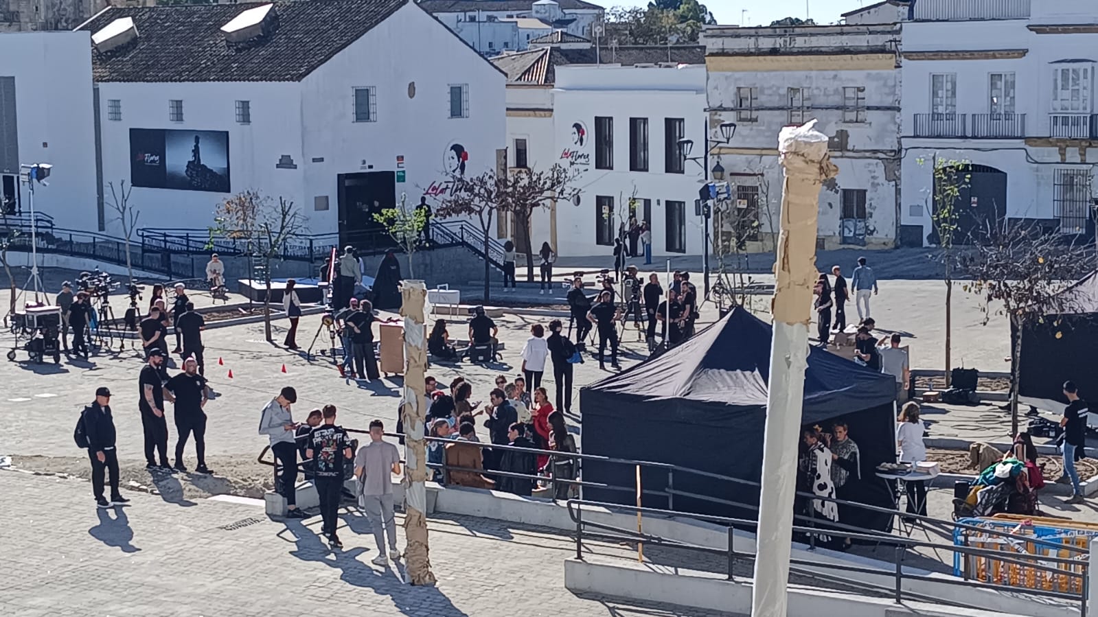 La grabación que se ha realizado en la Plaza Belén de Jerez.