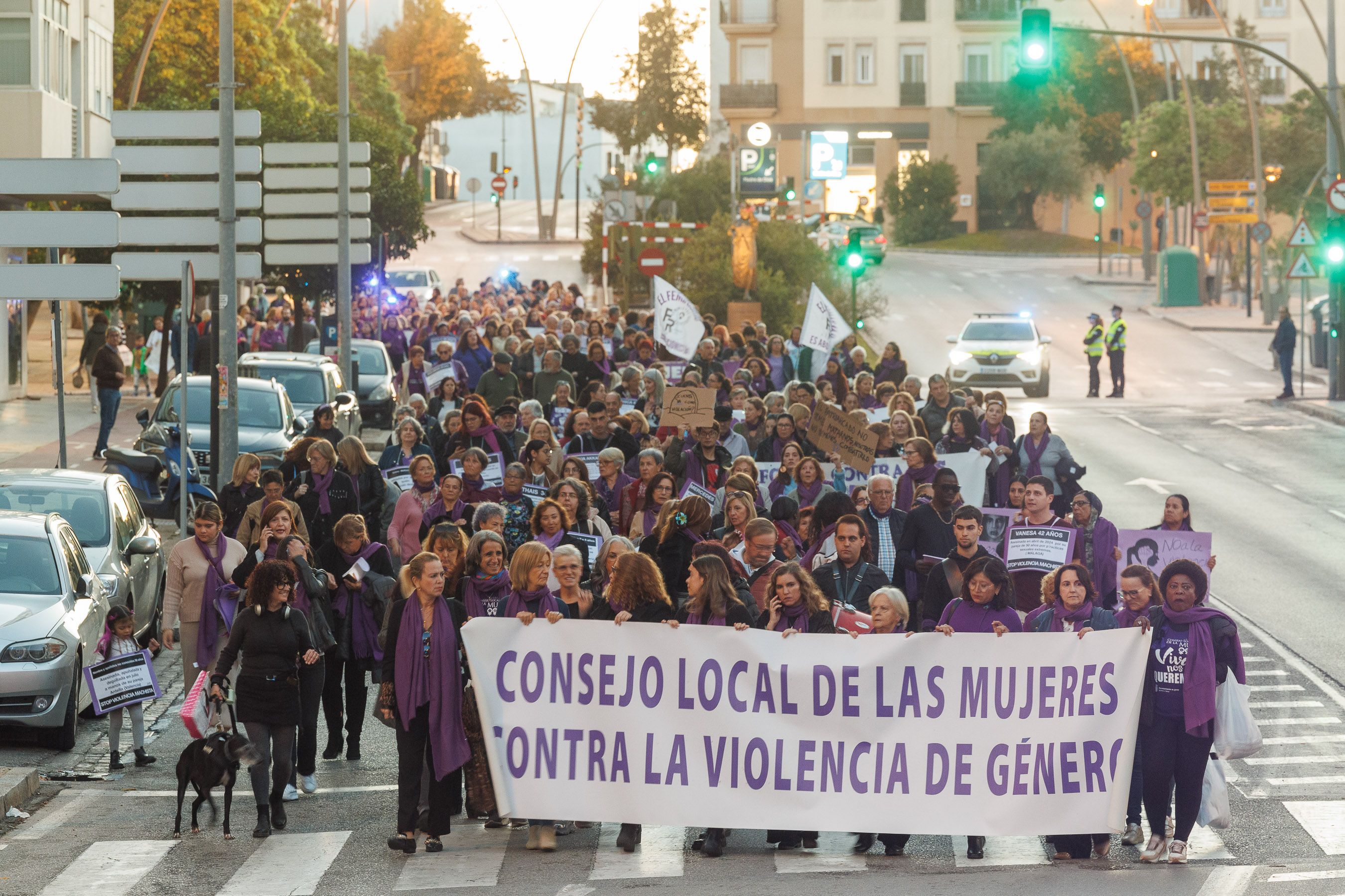 La manifestación por el 25N en Jerez.