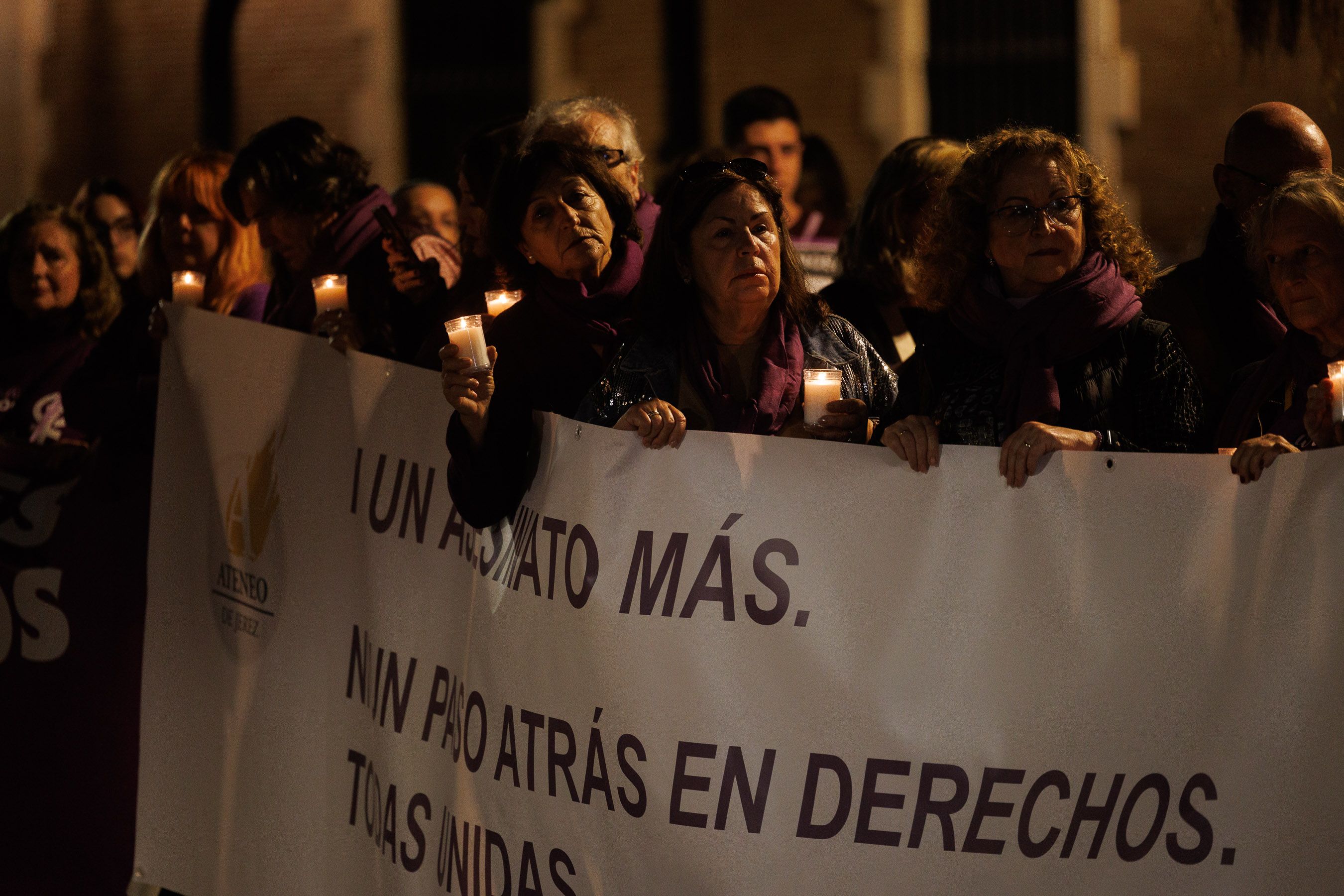 La manifestación por el 25N en Jerez. 