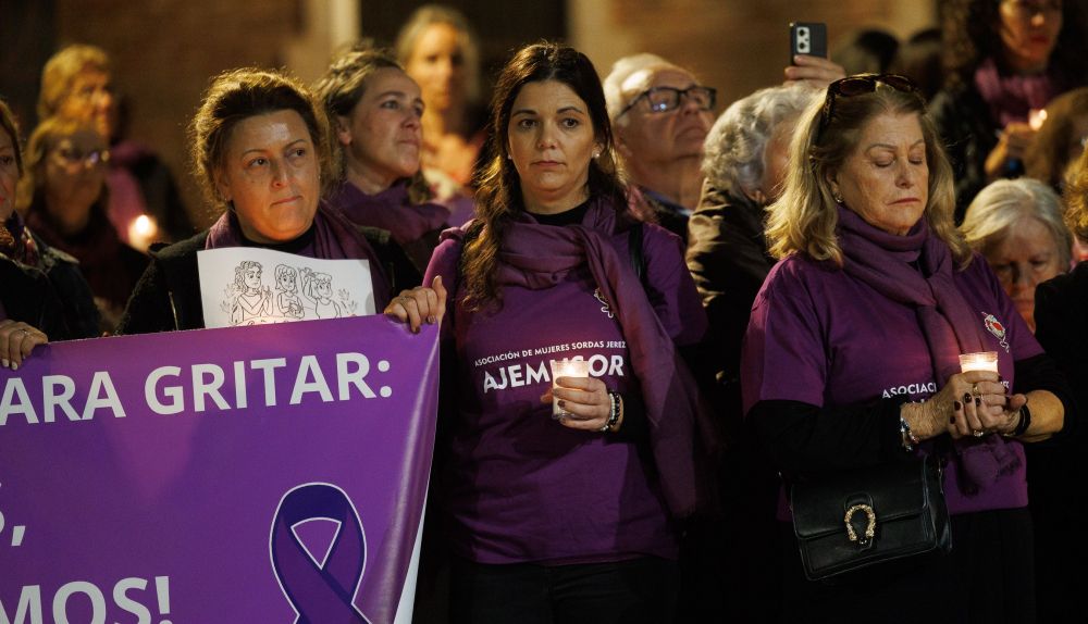 La manifestación por el 25N en Jerez