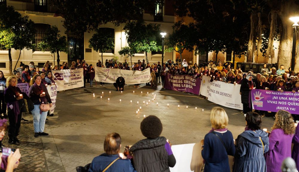 La manifestación por el 25N en Jerez