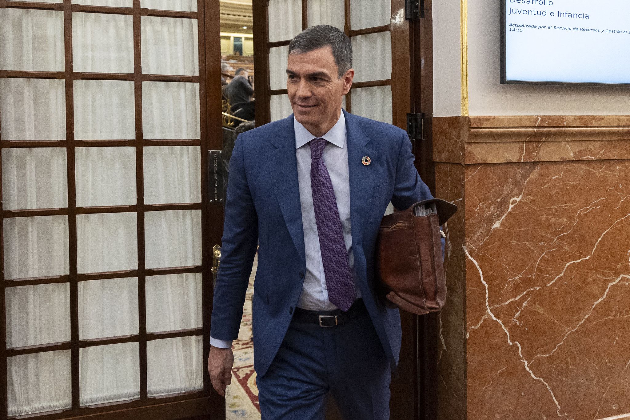 Pedro Sánchez, presidente del Gobierno, en el Congreso este miércoles.