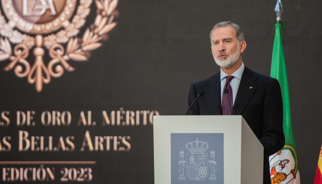 El rey Felipe VI, durante su discurso. 