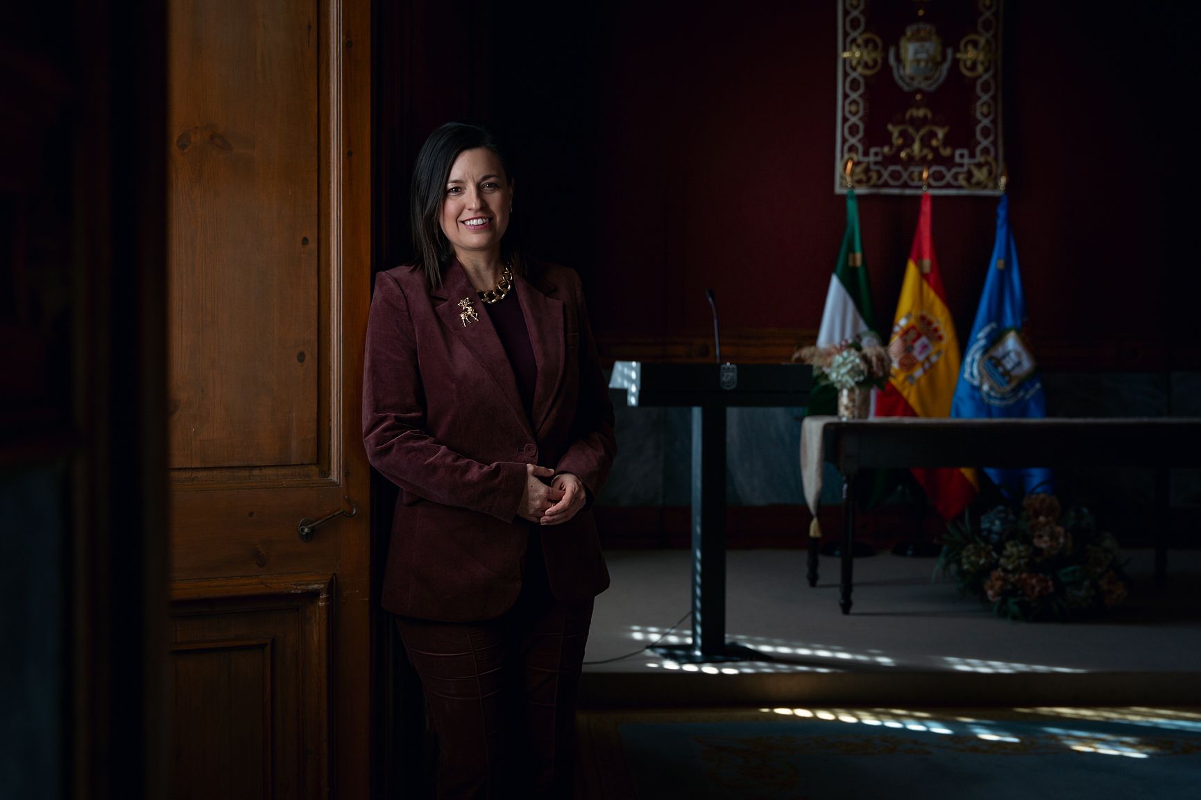 Patricia Cavada, ante su despacho en la Alcaldía de San Fernando.