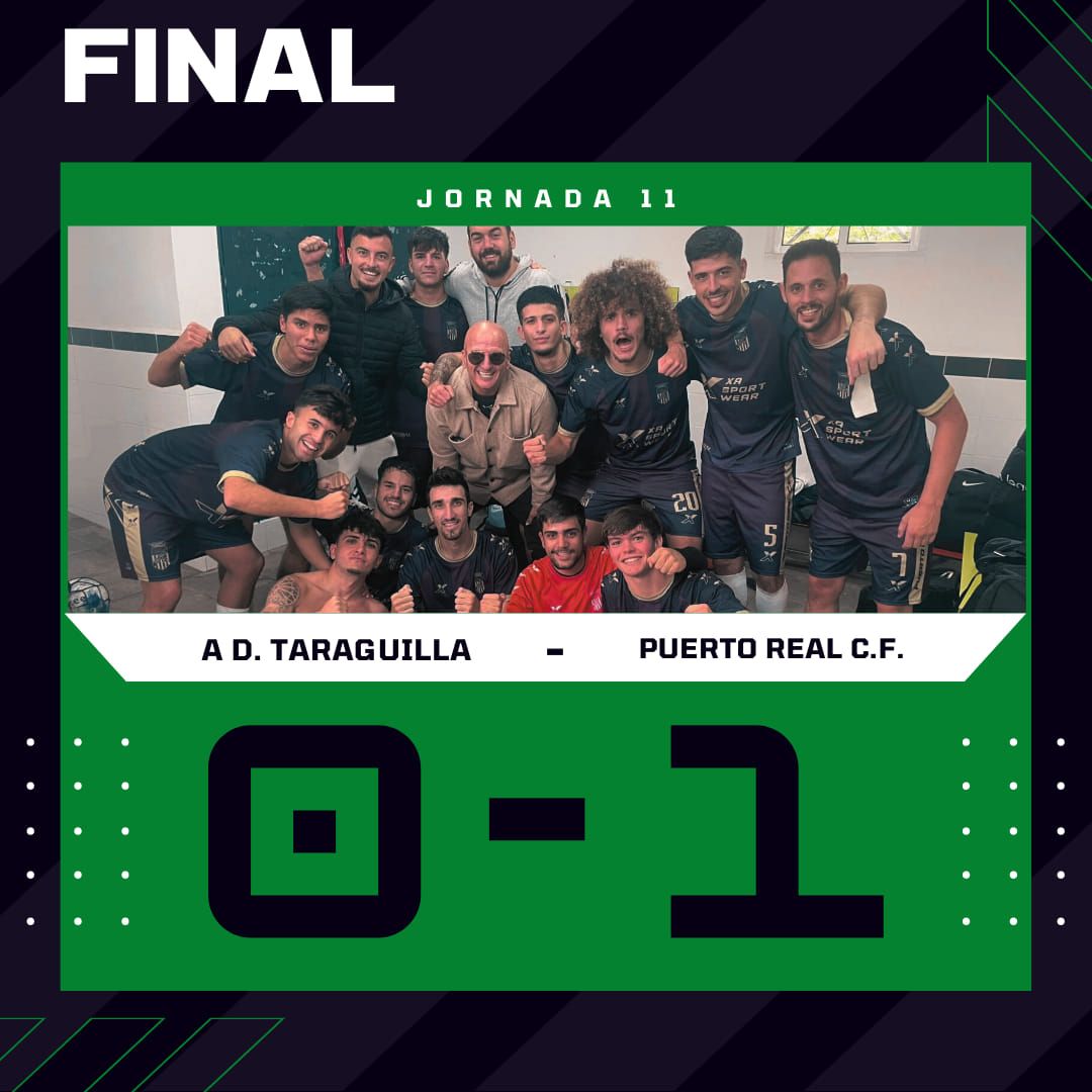 Último partido del Puerto Real, donde ganó 0 1 al Taraguilla. Puede ser el último partido del club, que está en mitad de la tabla.