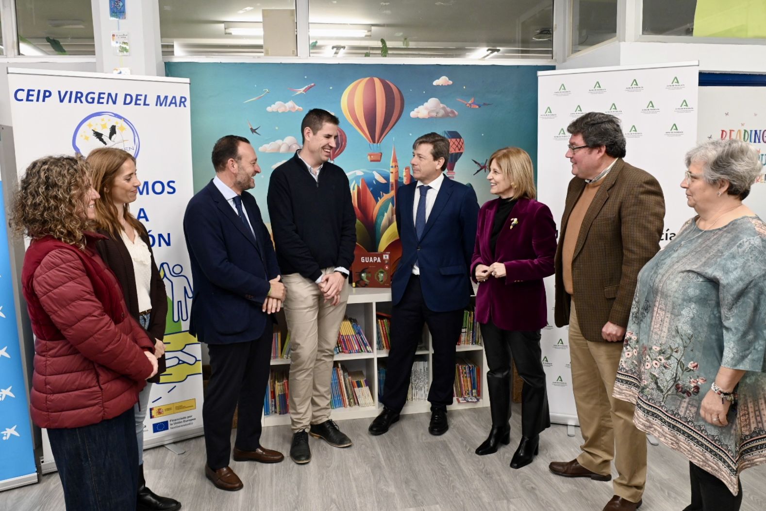 Visita de la alcaldesa al colegio de Jerez que ha representado a España y a la UE en la cumbre del G-20.