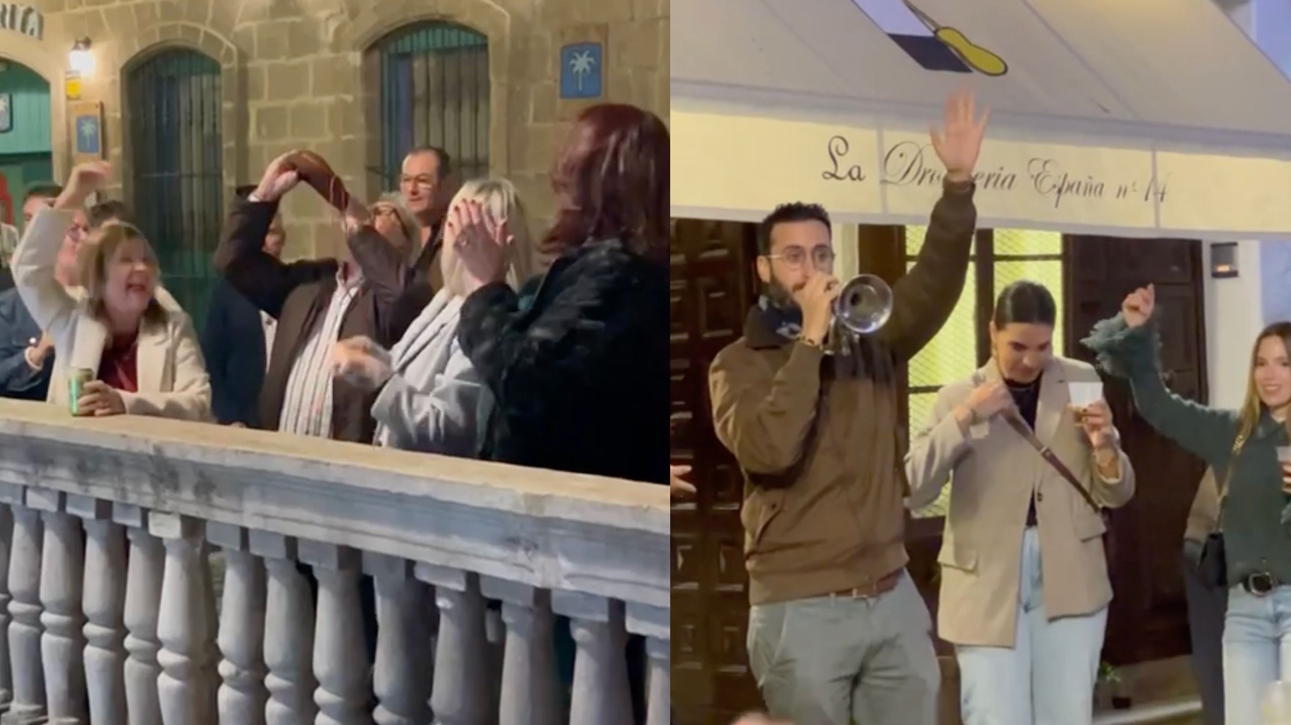 Trompetas, botas de vino 'a morro'... las otras imágenes de las Zambombas en Jerez.