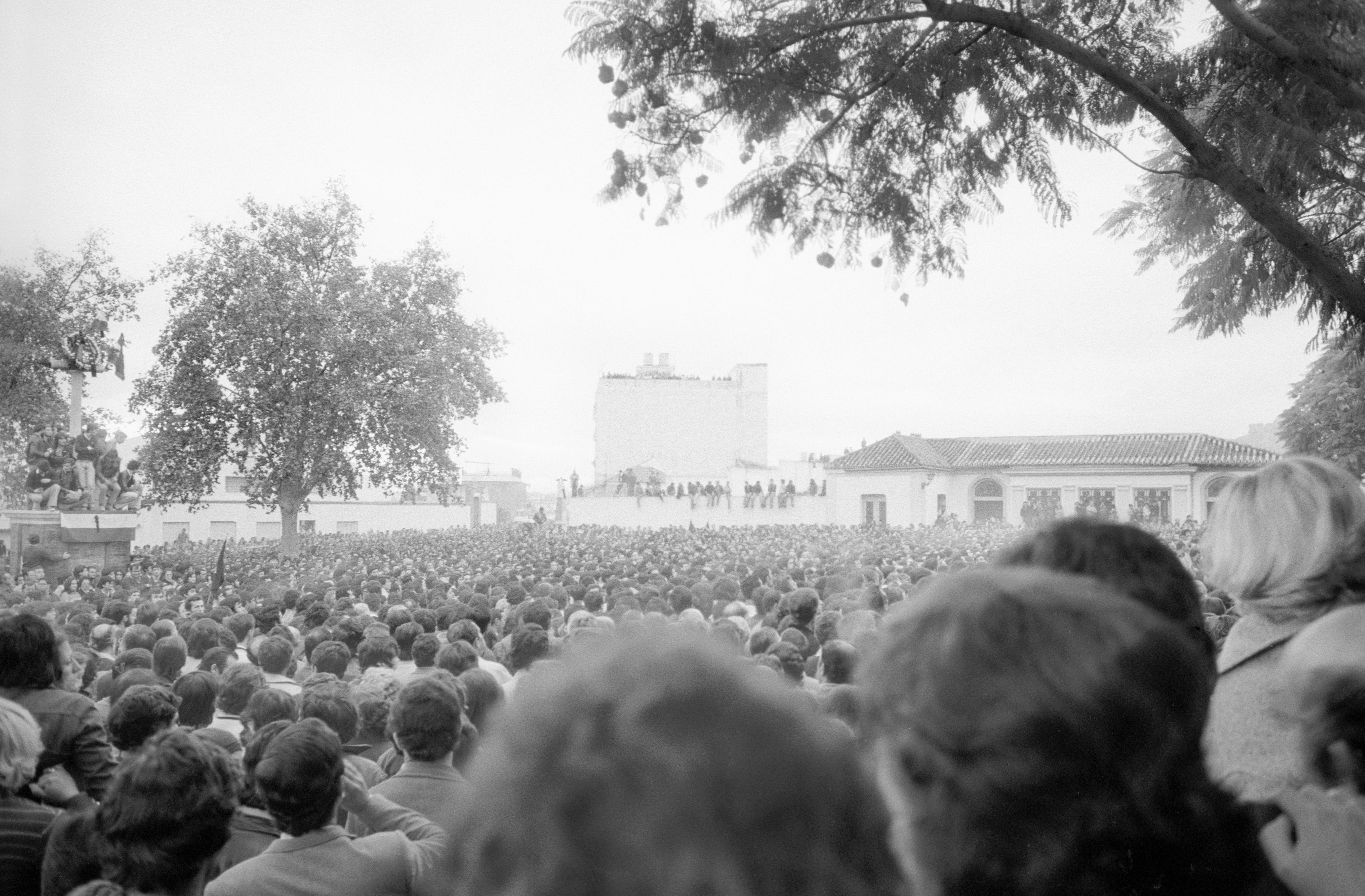 El multitudinario entierro de García Caparrós en otra imagen de Bienvenido Arenas, del Archivo Histórico de la UMA.