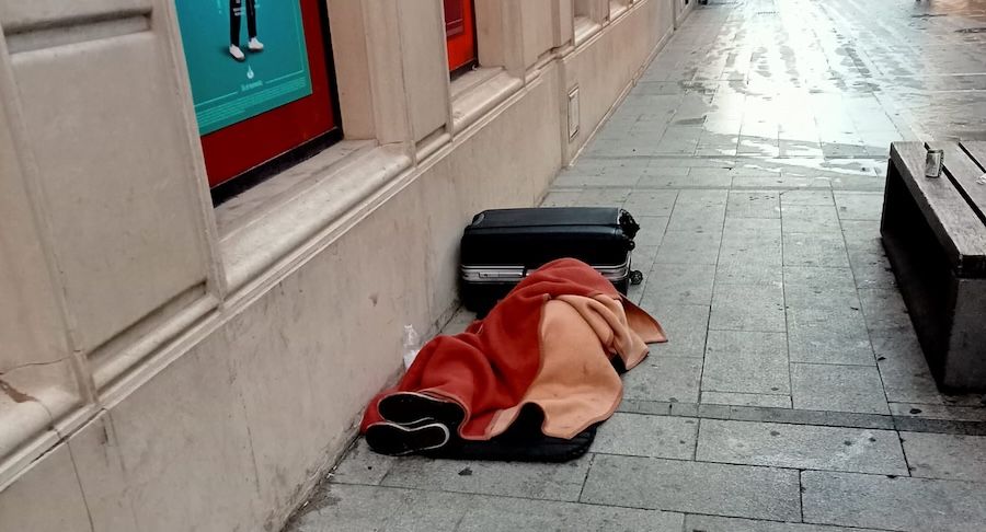 Luis, una persona sin hogar recientemente fallecida.