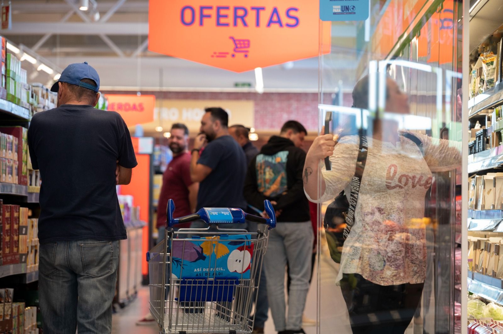 Interior de la tienda Aldi de El Puerto de Santa María, en Cádiz.