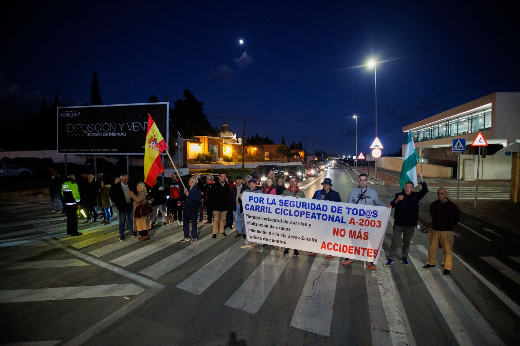 Concentración en la barriada El Pimiento.