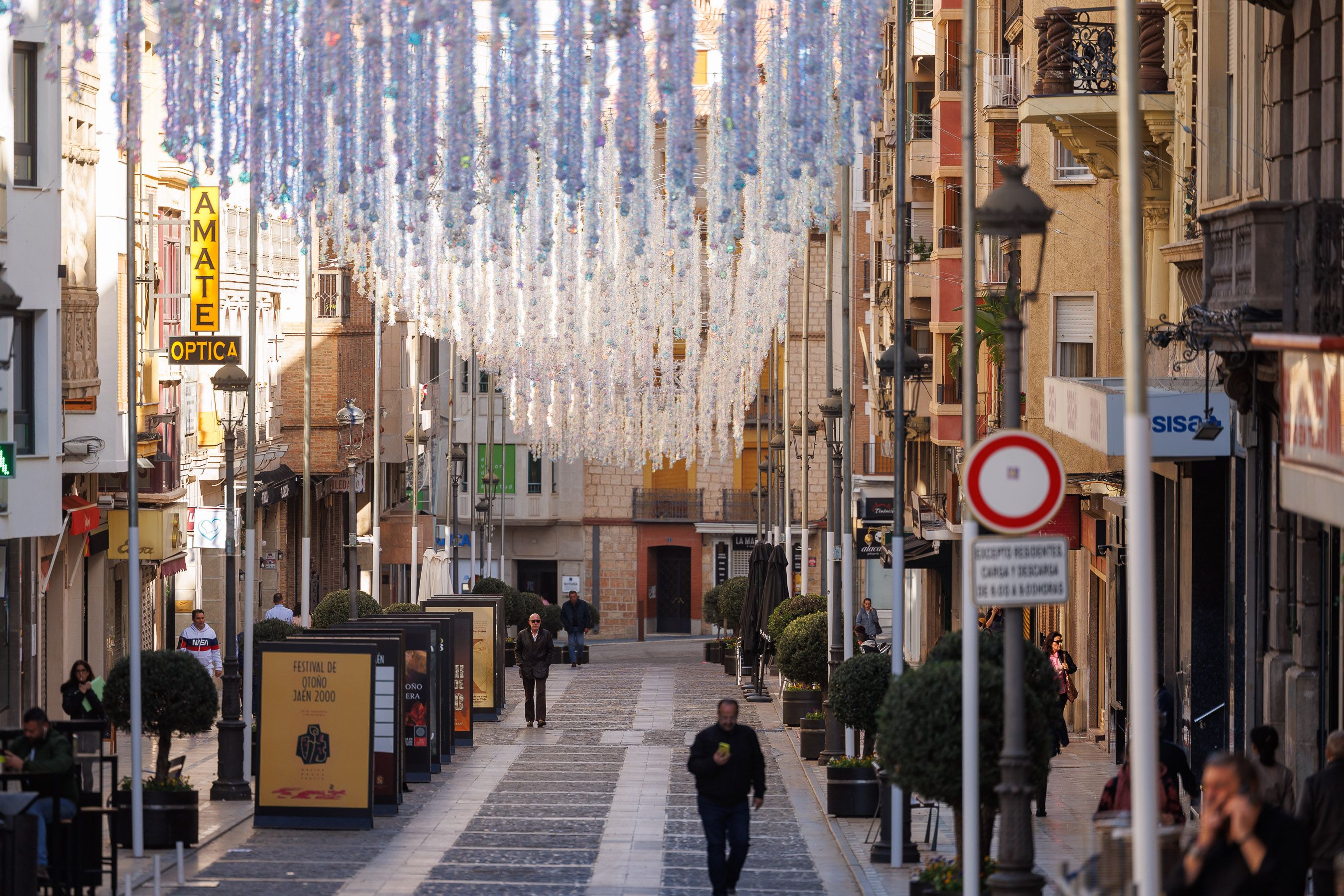 Calle Bernabé Soriano, en el centro de Jaén, en imagen de este fin de semana.