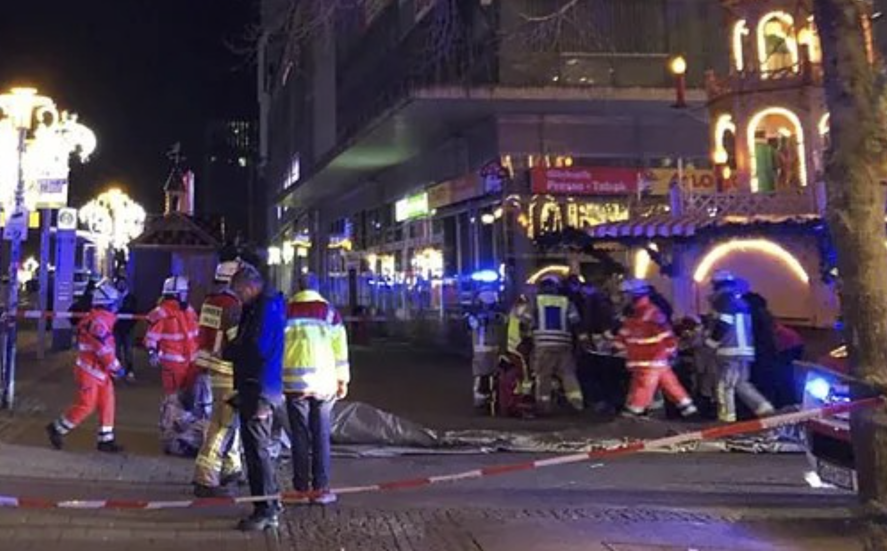 Una imagen tras el atropello masivo en un mercado de Navidad en Alemania.