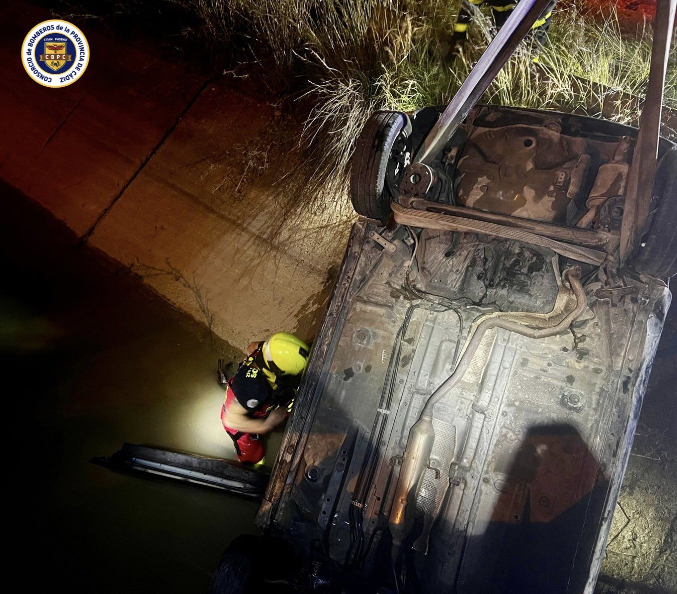 La compleja intervención de Bomberos.