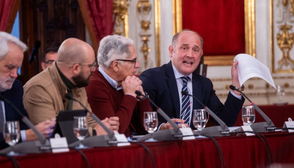 Juan José Ortiz, vicepresidente, durante su defensa del presupuesto de 2025.