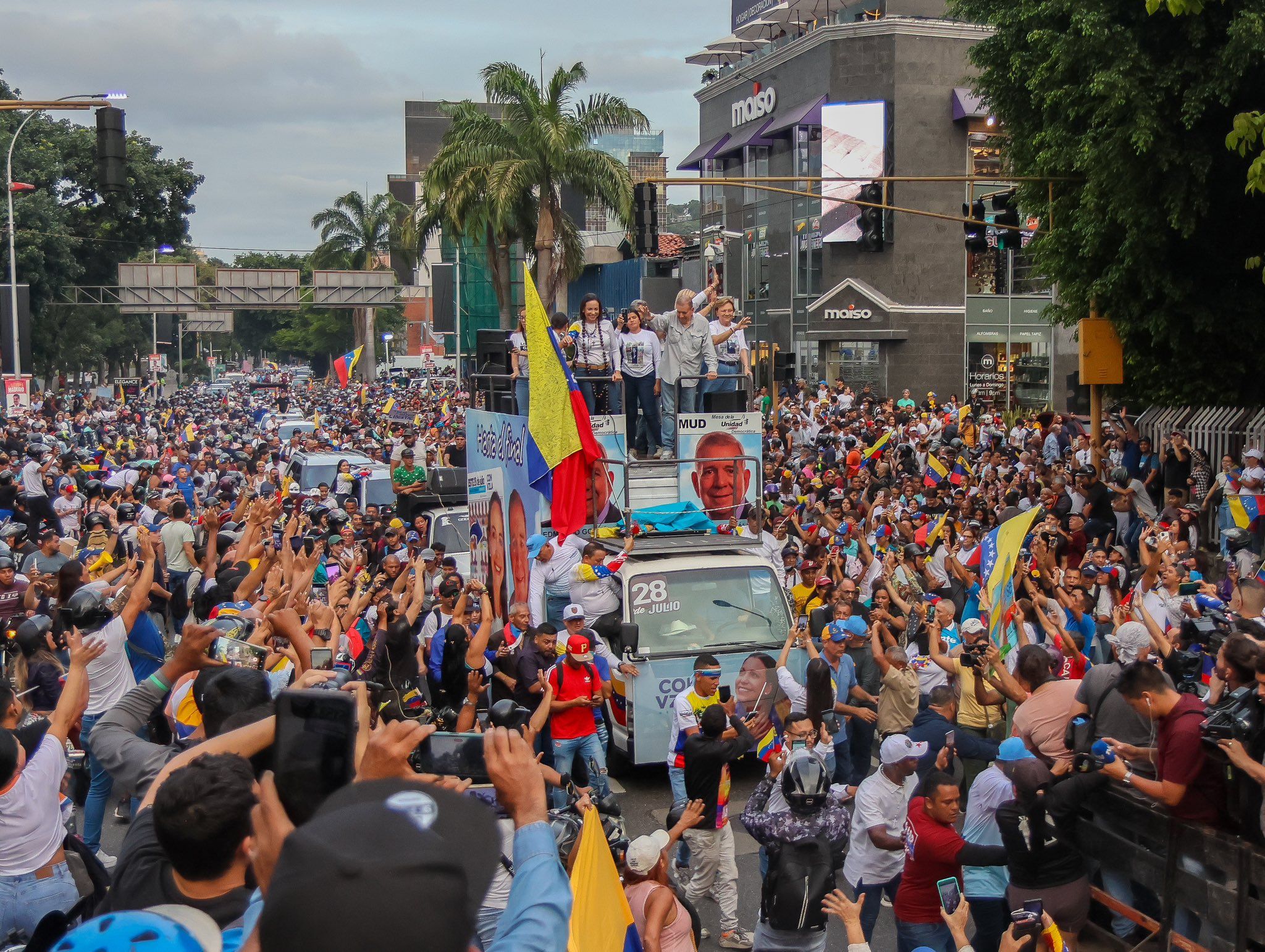 Edmundo González, en un acto en Venezuela.