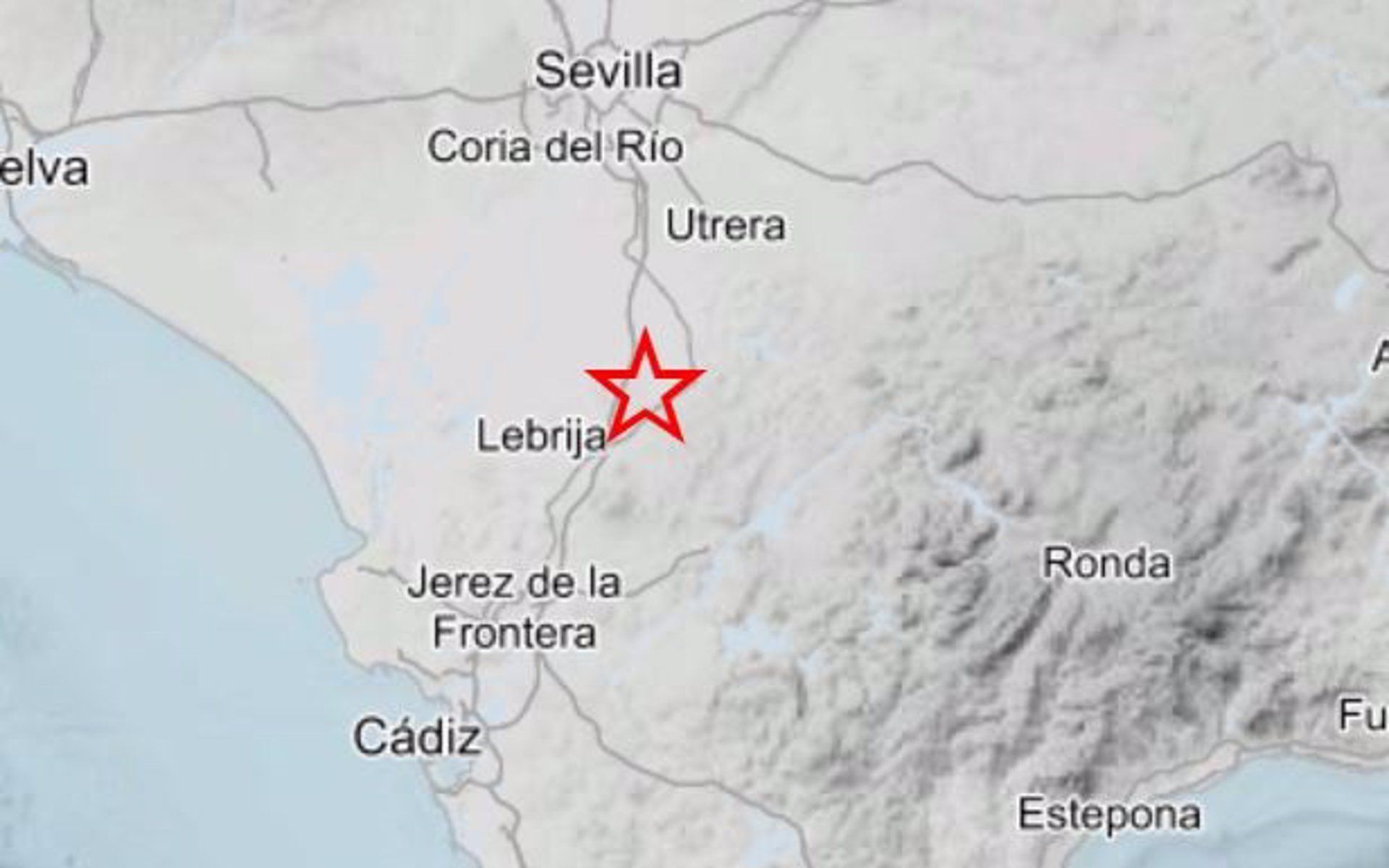 Imagen del terremoto registrado en Las Cabezas.