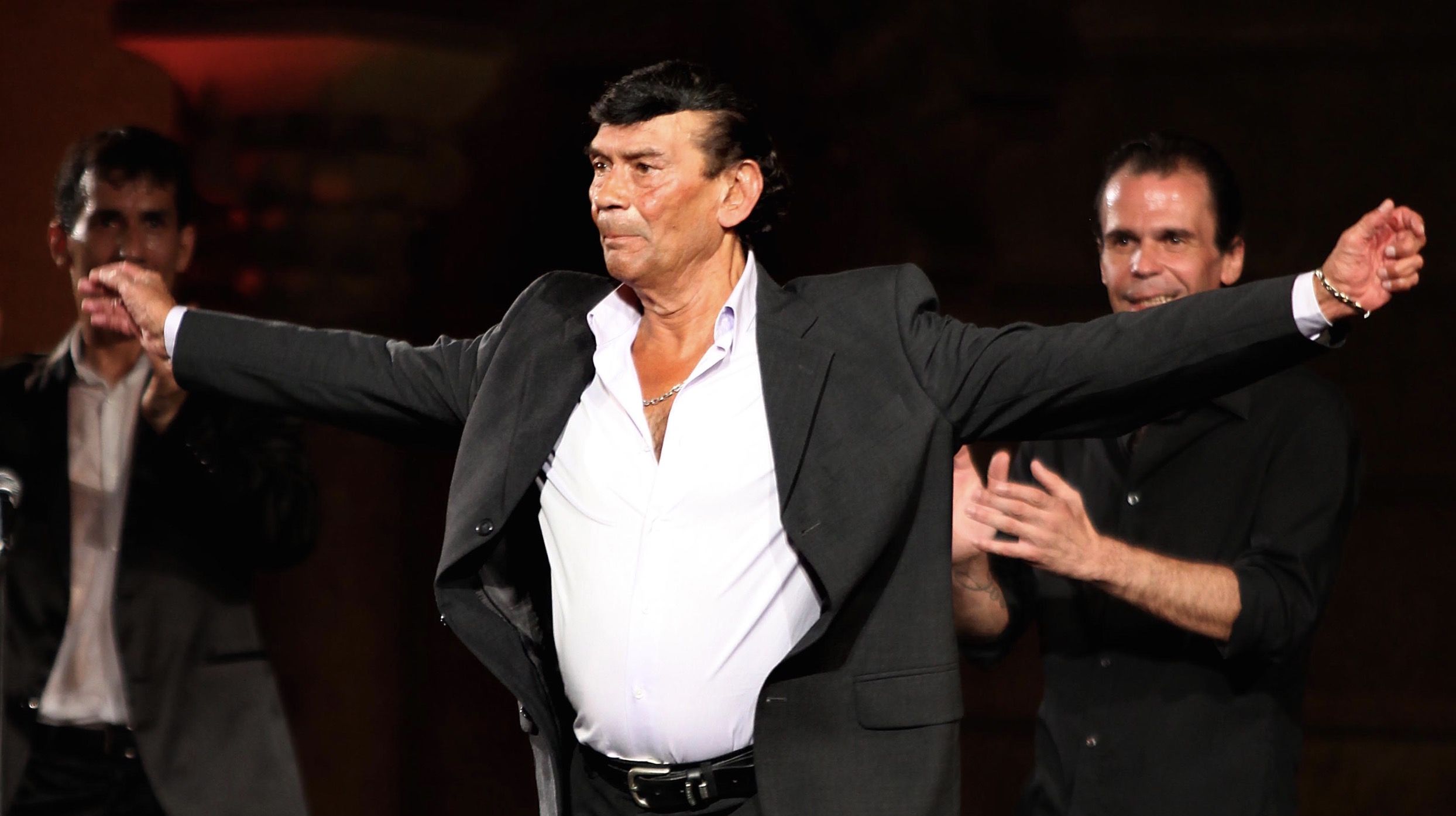 El bailaor flamenco Eduardo Serrano Iglesias 'El Güito', durante la 'Noche magistral' ofrecida en el Real Alcázar de Sevilla en 2015.