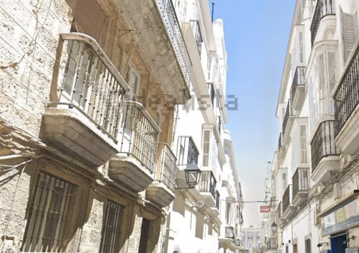 A la venta edificio al lado del Teatro Falla de Cádiz con un local y una vivienda alquilados. Captura de la oferta de 'Idealista'.