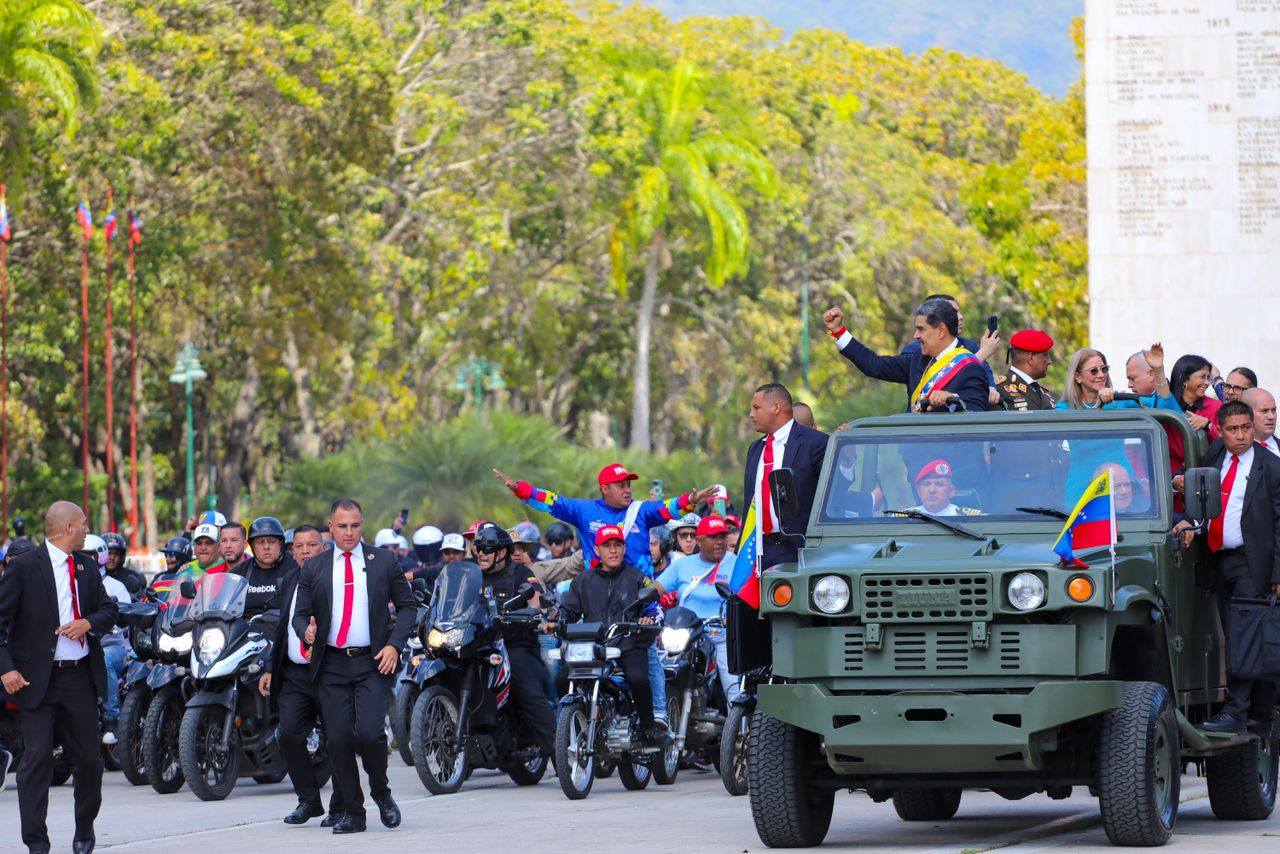 Nicolás Maduro tras su toma de posesión.