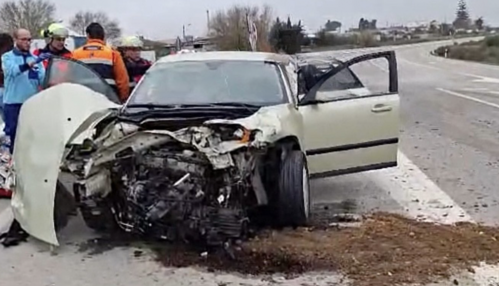 Grave accidente en Cuartillos, este sábado en la pedanía de Jerez.