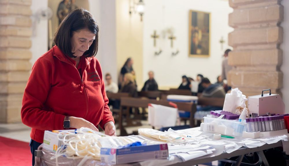 Ana Morales, una de las enfermeras del punto de donación en Jerez.