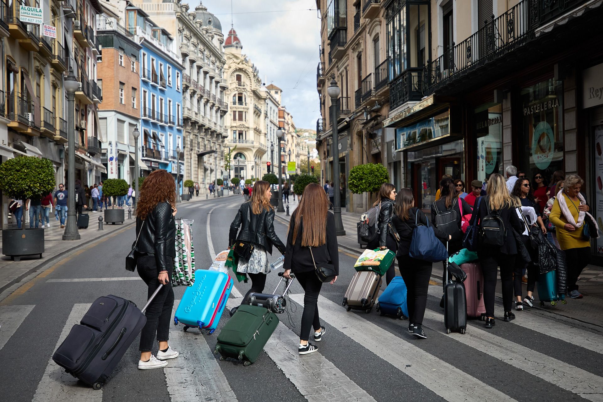 Turismo en el centro de Granada, en una imagen reciente.