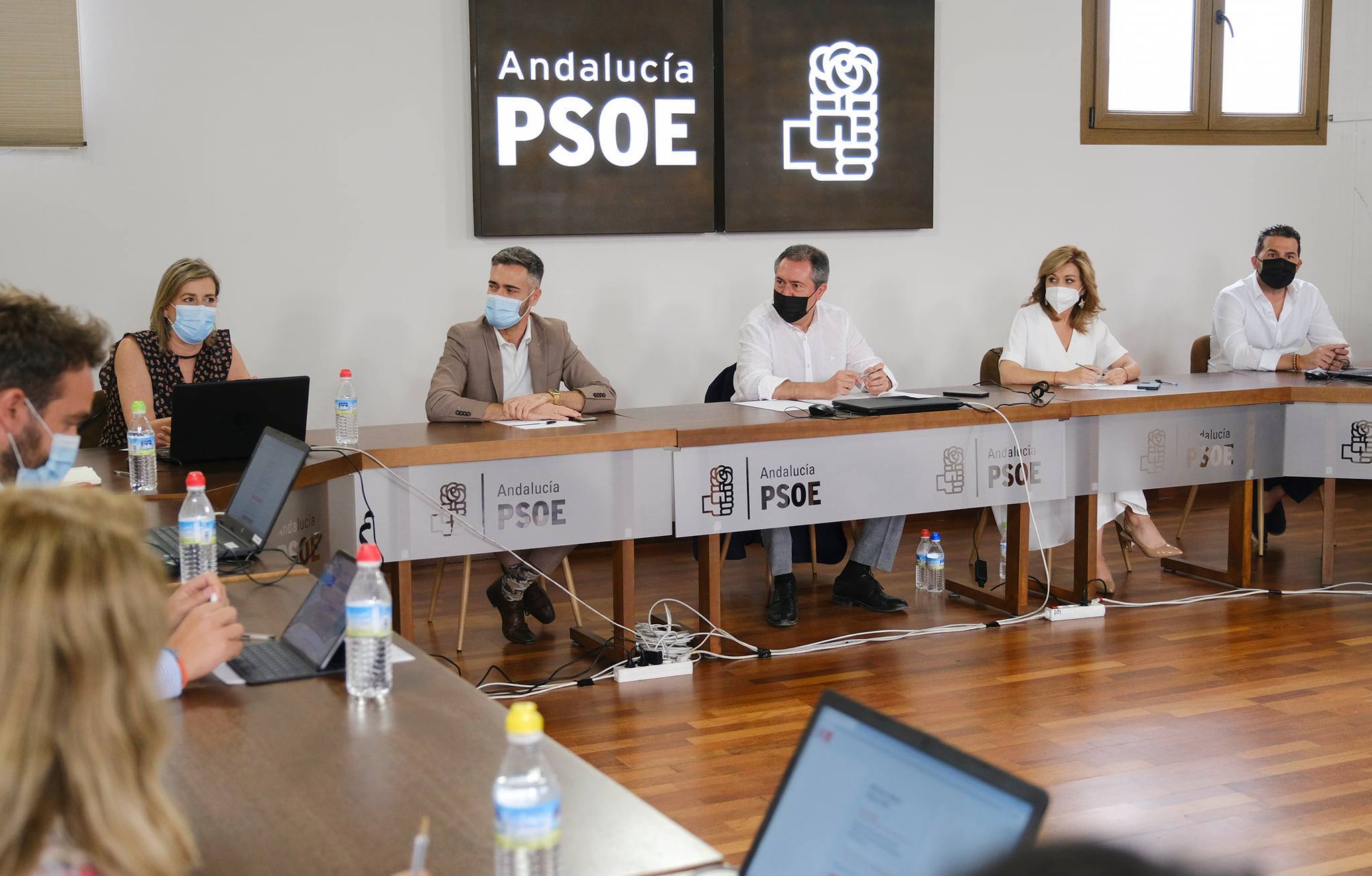 Juan Espadas, presidiendo la nueva ejecutiva del PSOE andaluz.